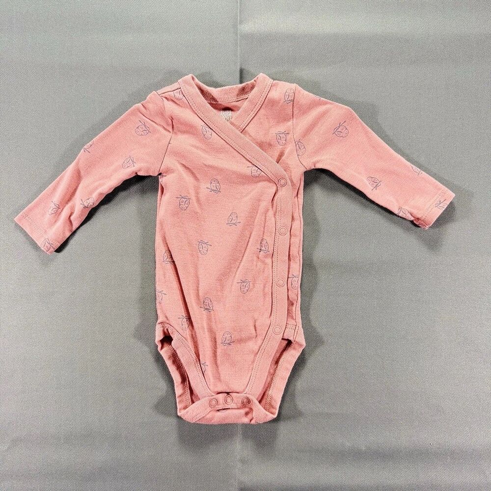 Carters Baby Button Up Longsleeve Owl Bodysuit Size 3m
